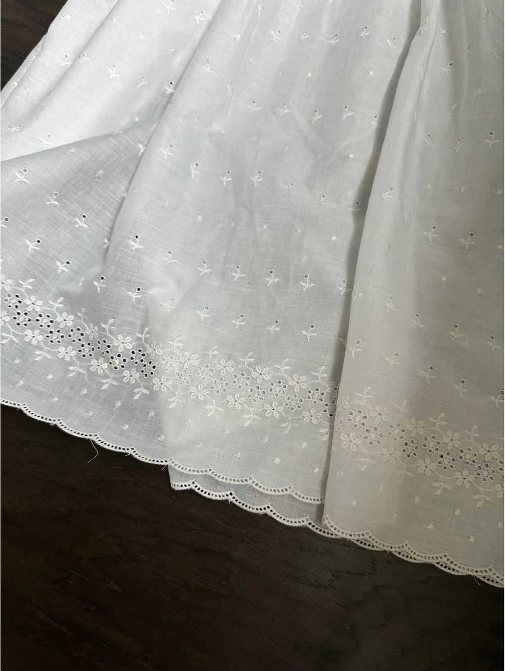 Vintage Handmade Girl's Apron pinafore Dress White Embroidered